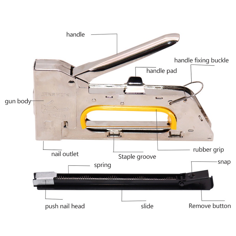 Bonkyo Hardware Stapler Tembak Dan Isinya yang cocok Guntacker dan isi guntacker yang cocok Steples + ISI Guntacker