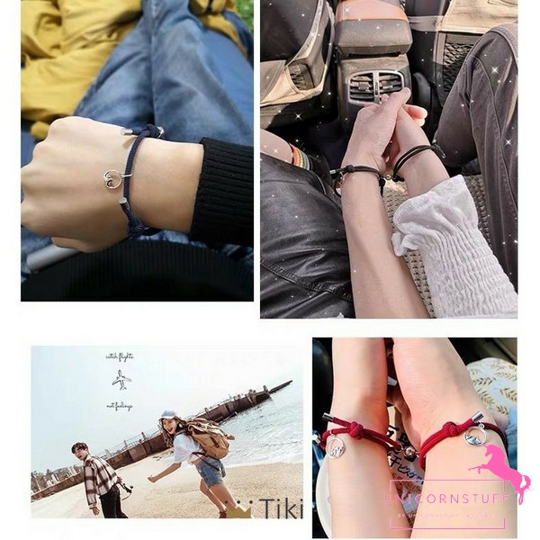 2 PC Gelang Couple Magnet Pacar Set LDR Pasangan Kembaran Cewek Cowok Sahabat