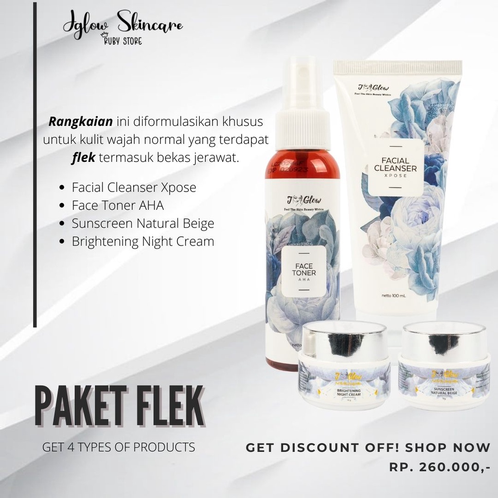 JGLOW SKINCARE (PAKET FLEK)