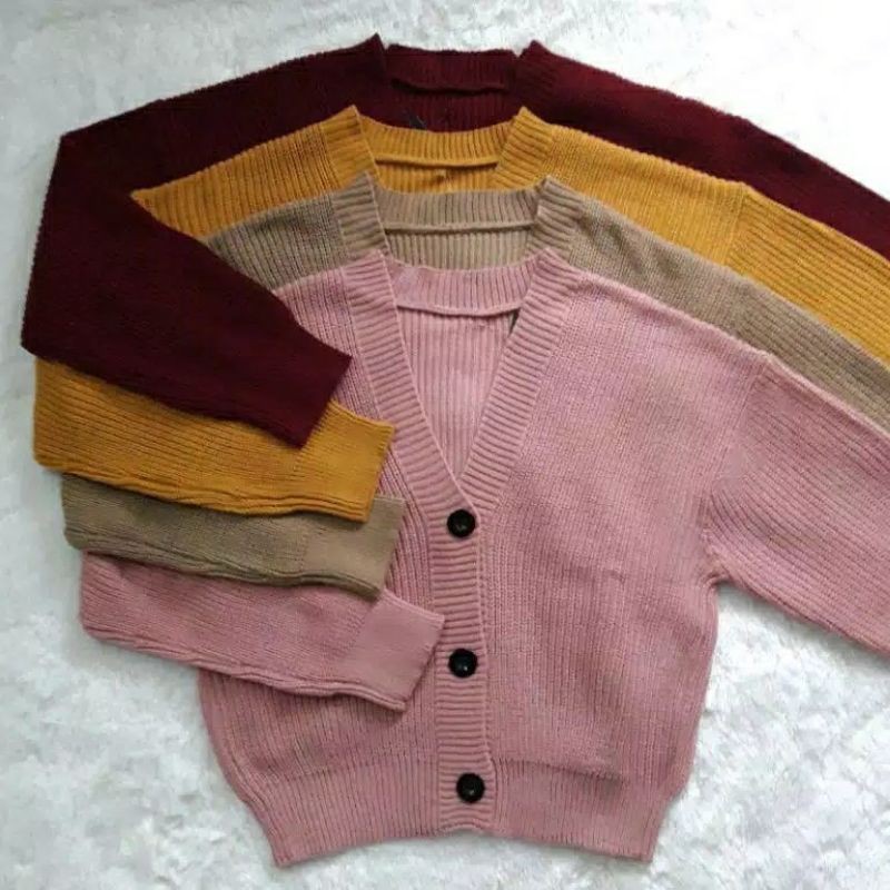 Eireen Premium Cardigan | Kardigan Premium Rajut Wanita | Olivia-Krem mocca