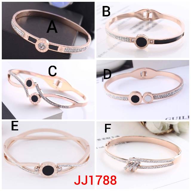 Titanium gelang korea bangle asli anti karat JJ1788