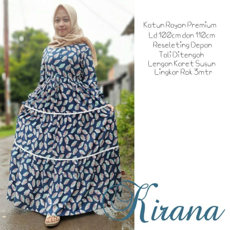 Gamis Kirana Warna Biru