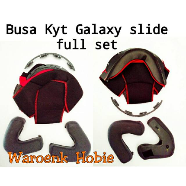 Busa helm Kyt Galaxy slide full set, aksesoris helm full face & half face
