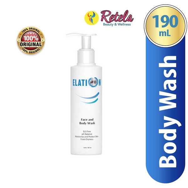 Elation Liquid Face And Body Wash 190Ml /Sabun Kulit Normal,Sensitif & Kering