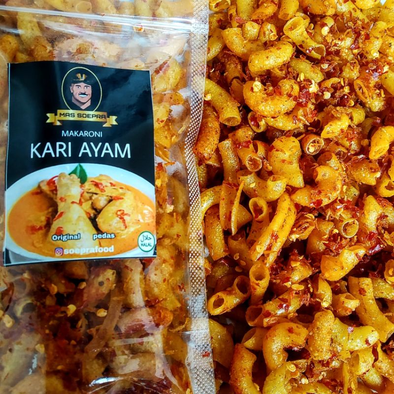 

Makaroni bantet pedas daun jeruk rasa kari ayam