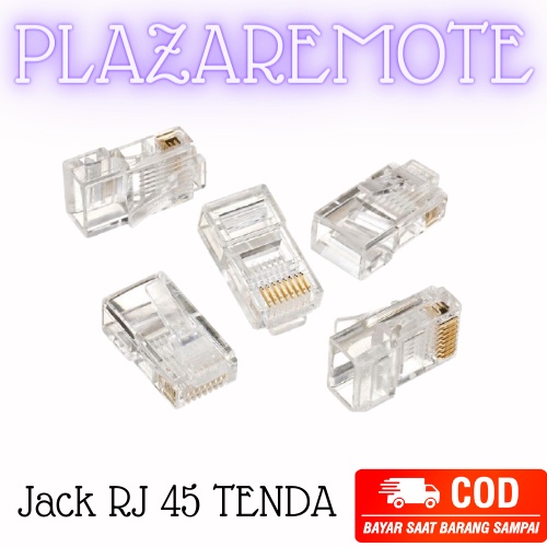 Socket Jack merk TENDA RJ45/ Konektor connector networking LAN RJ45 / RJ 45 / RG45 / RG 45