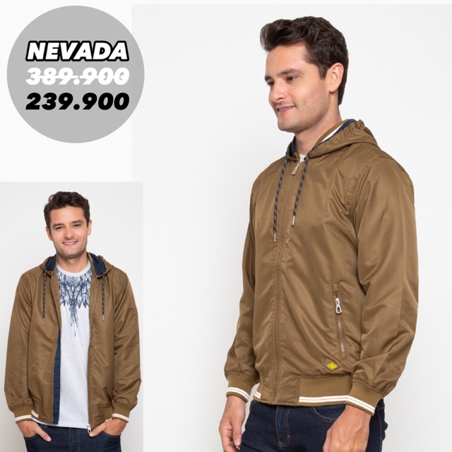 Nevada Jaket Parasut Pria Old Gold