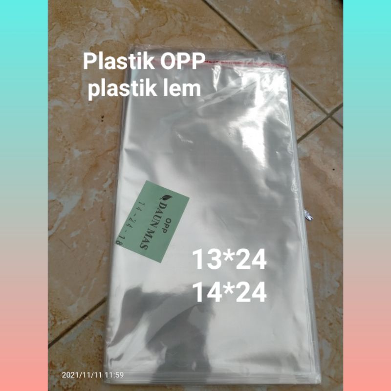 

plastik bening opp daun mas ukuran 13*24 dan 14*24 13x24 dan 14x24