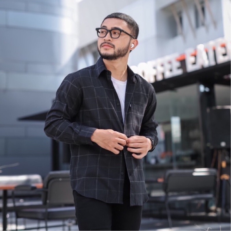 Broodis - kemeja flanel dark cygan