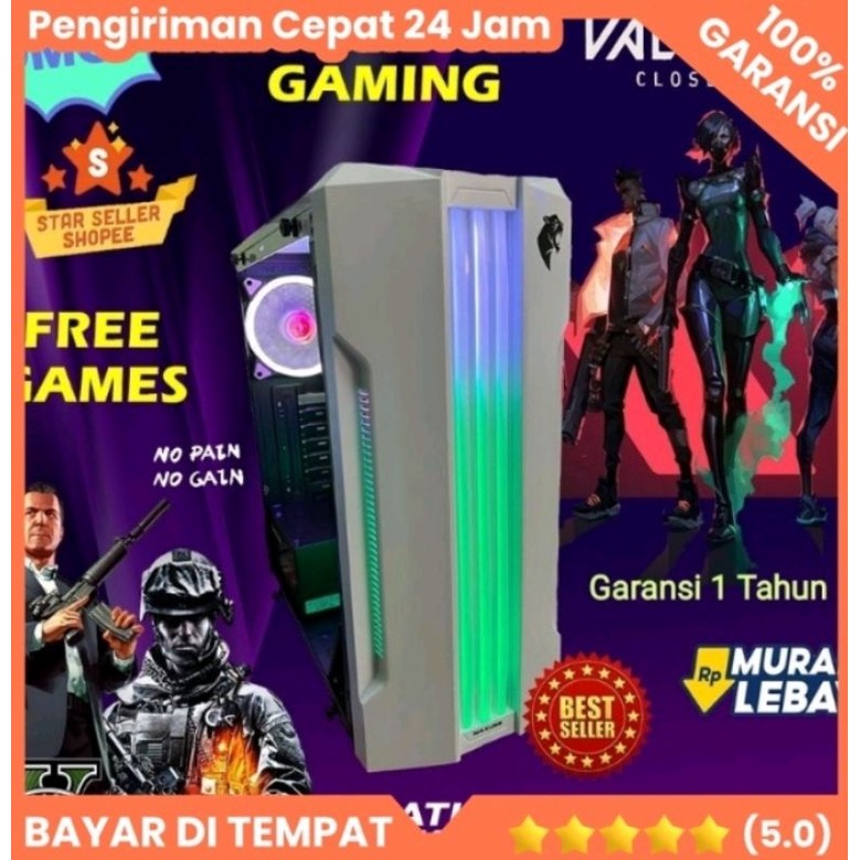 paket Pc gaming lengkap desain murah ram  8gb HDD 500