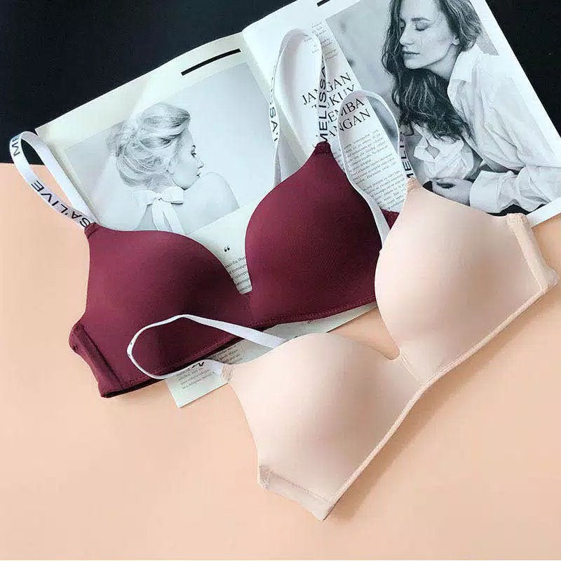 Bra Tanpa Strap Anti Selip Bahan Breathable Aneka Warna untuk Wanita push-up bra one-piece bra sexy