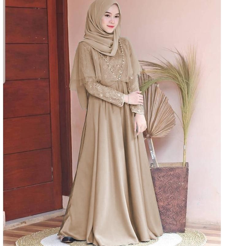 Terjangkau XC - Maxi Edeline / Maxi Tile Mutiara / Maxi / Maxi Dress Edeline / Gamis Pesta ✓