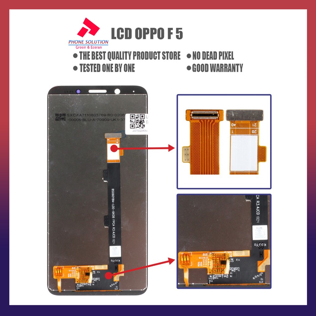 LCD Oppo F5 Fullset Touchscreen - Parts Kompatibel Dengan Produk Oppo // Supplier LCD Oppo F5 - Garansi 1 Bulan