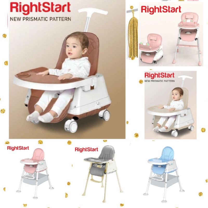 Kursi Makan Anak Bayi Right Start 4 in 1 High Chair Baby Booster HC 2372 / Deluxe 2375 / Lets Go 2379 / Candy Series 2380 / Trike 2385 / Lets Travel 2386