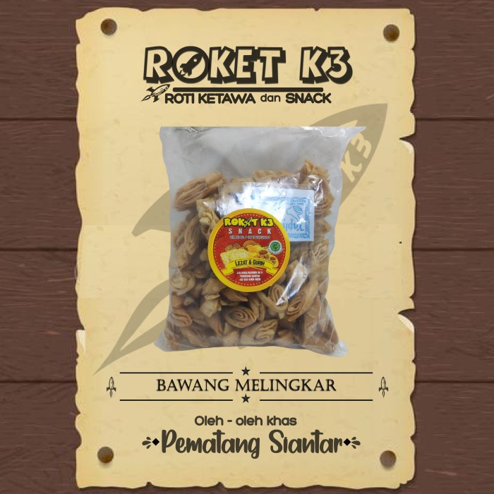 

Kue Bawang Melingkar/Gulung Renyah Enak Cemilan Snack Jajanan Rumah