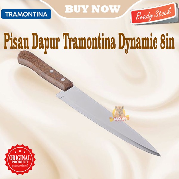 Made in Brazil DYNAMIC Tramontina TAJAM Pisau Dapur 8in gagang kayu