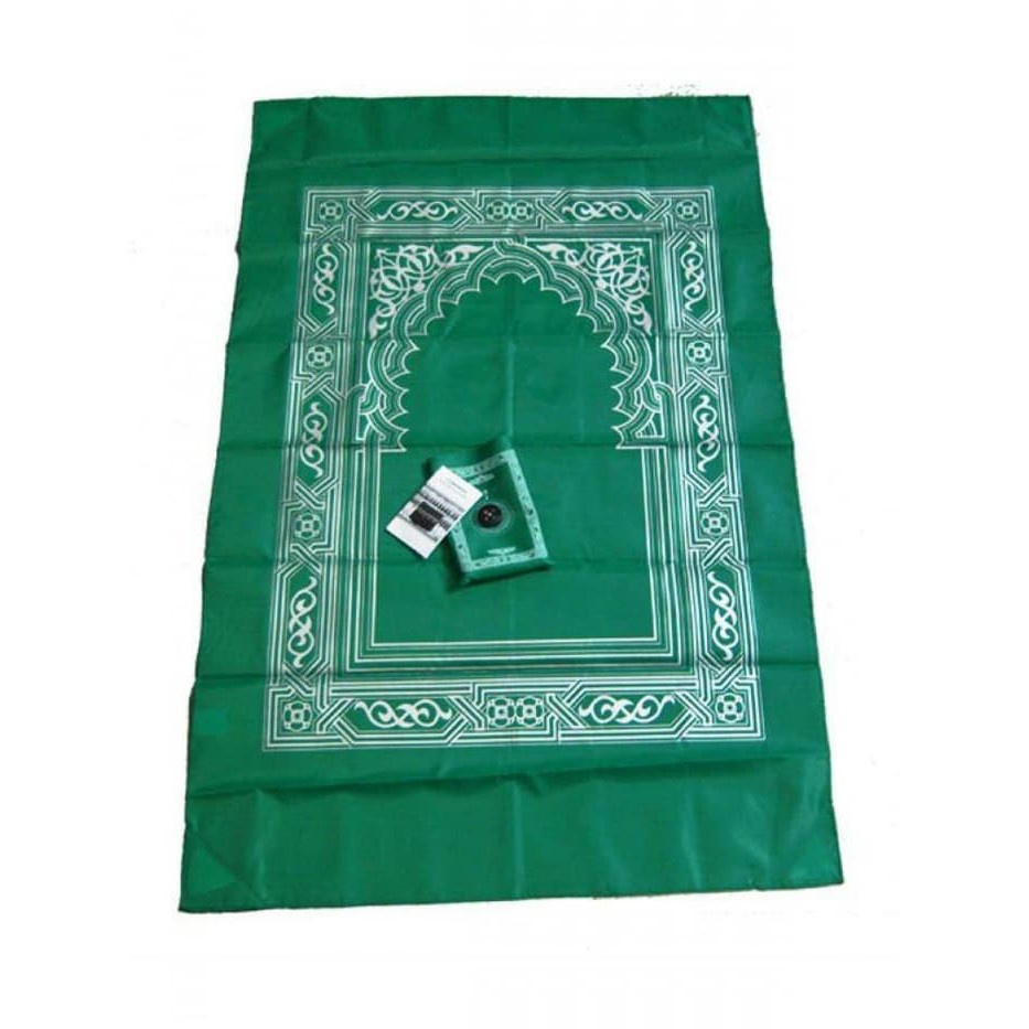 Sajadah Tavel / Sajadah Lipat Set (Kompas+Tas Souvenir Haji Ibadah Islam) - Hpy001