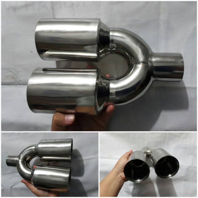 Knalpot mobil jet buzzzz cabang dua
