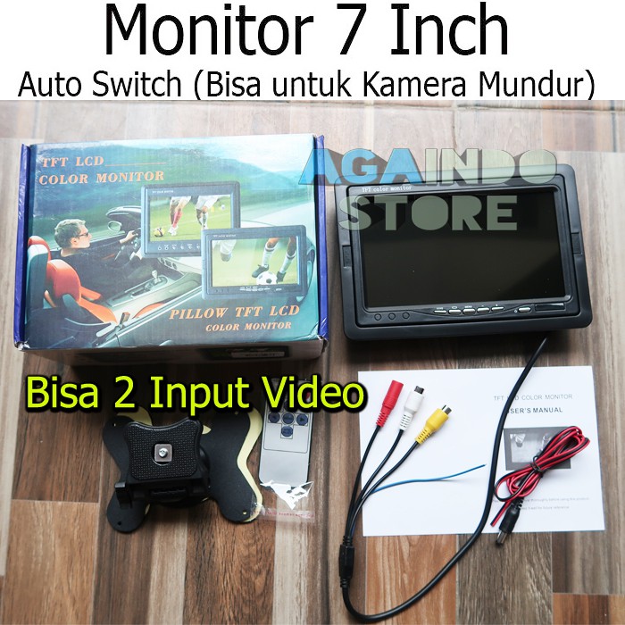 Headrest Monitor LCD 7 Inch TV ON DASH Mobil Head rest for DVD Kamera VCD STB DLL