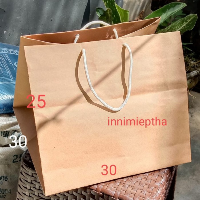NEW Paper bag besar 30x30 tas kertas polos tebal untuk box 30x30