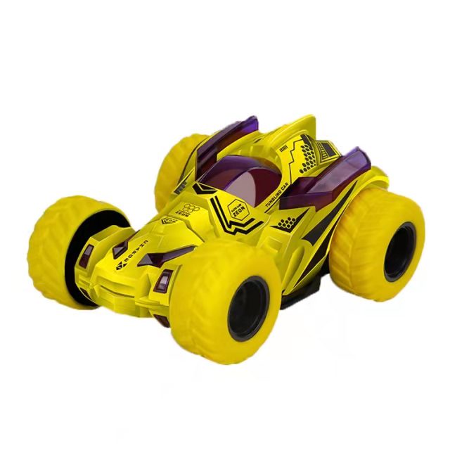 Mainan Mobil Pull Back Cars Monster Truck Turnable Head Vehicles 360 Turn Shockproof Inertia Cars Friction Powered Push and Go Toy Cars