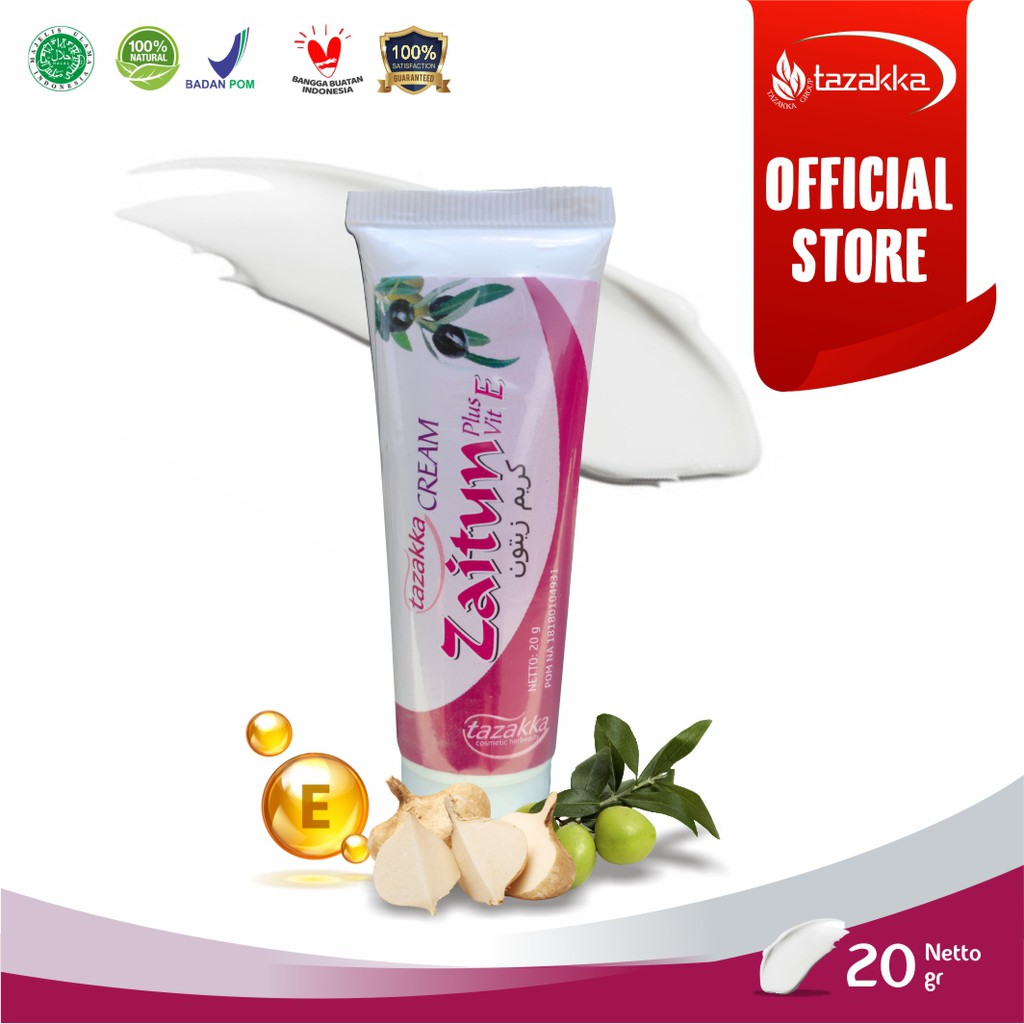 CREAM Wajah ZAITUN Tazakka Berat 20 gr, CREAM Pelembab Kulit Yang HALAL dan BPOM ORIGINAL