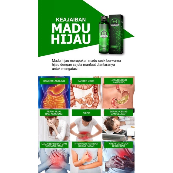 Madu Hijau ORIGINAL / Madu Hijau Asli / Obat Asam Lambung Maag GERD Radang Kanker Obat Herbal Asam Lambung / Madu Herbal Lambung / Madu Maag Salam / Madu Maag Lambung 100% Original