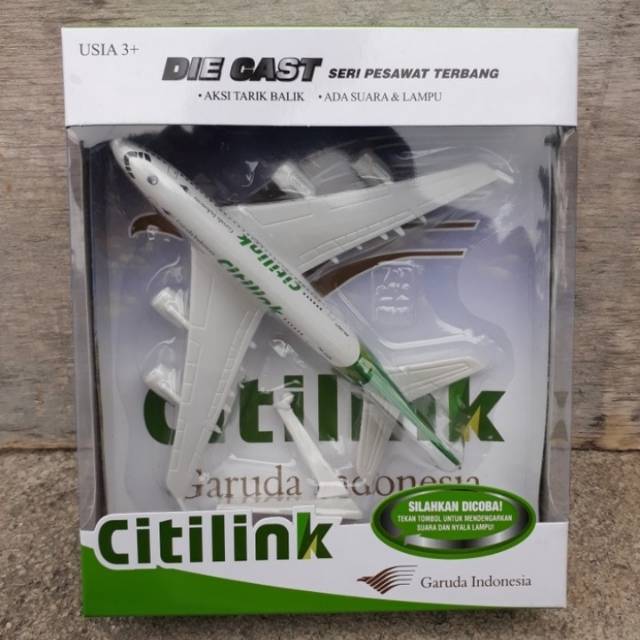 Diecast Mainan Pesawat Terbang Citilink