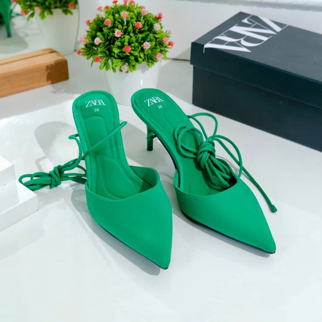 [7.7 Boombastis Sale⚡] - SEPATU PESTA WANITA ZS478 SATIN HEELS PREMIUM IMPORT