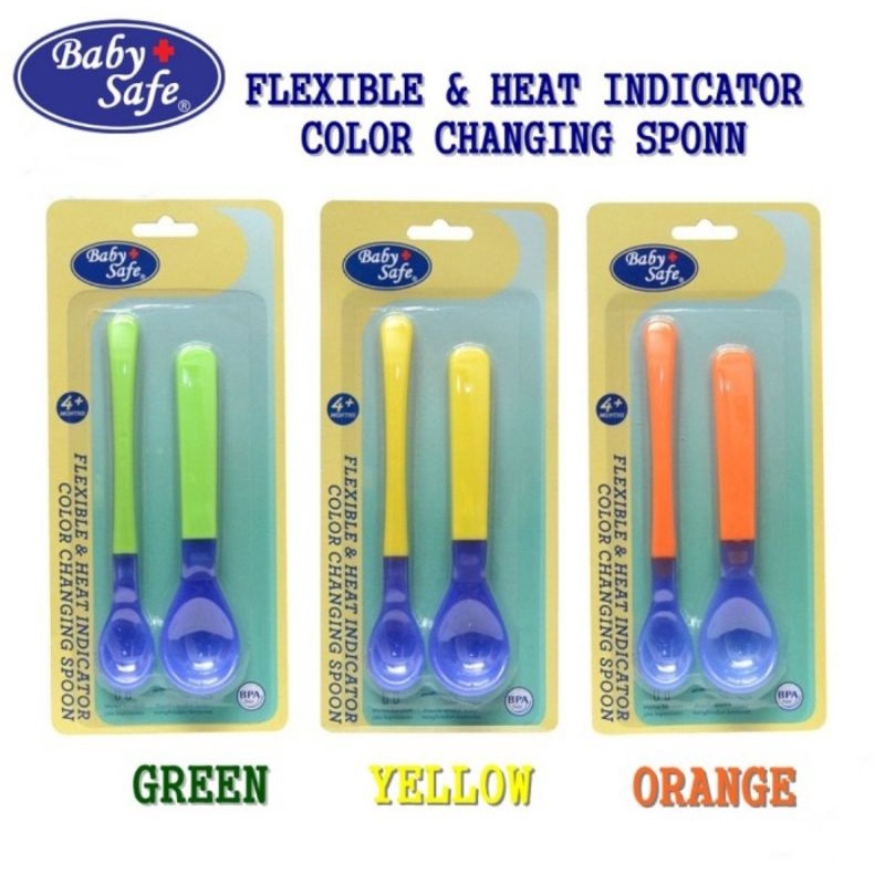 Baby Safe Flexible &amp; Heat Indicator Color Changing Spoon (BS350)/Sendok Bayi