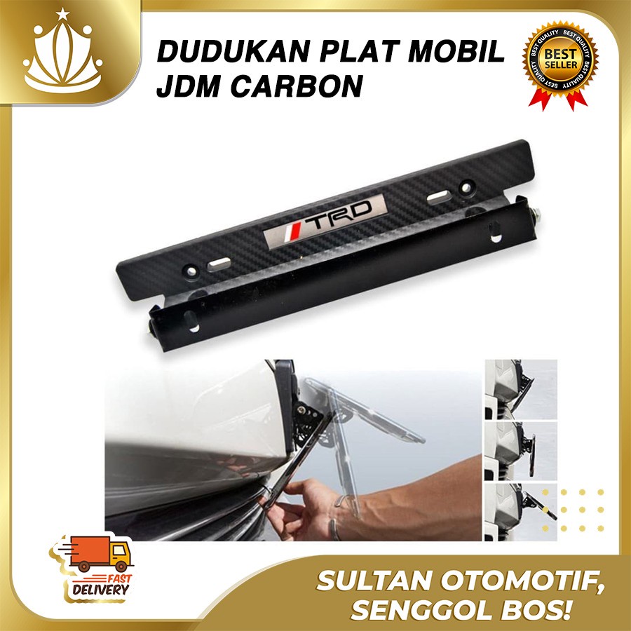 Tempat Cover Dudukan Plat Nomor Motif Karbon JDM ORIGINAL