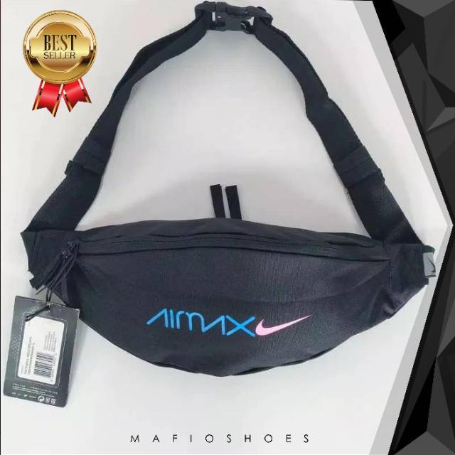 TAS NIKE HERITAGE HIP PACK BLACK AIRMAX/TAS NIKE/TAS PINGGANG/TAS SELEMPANG/TAS COWOK/TAS CEWEK