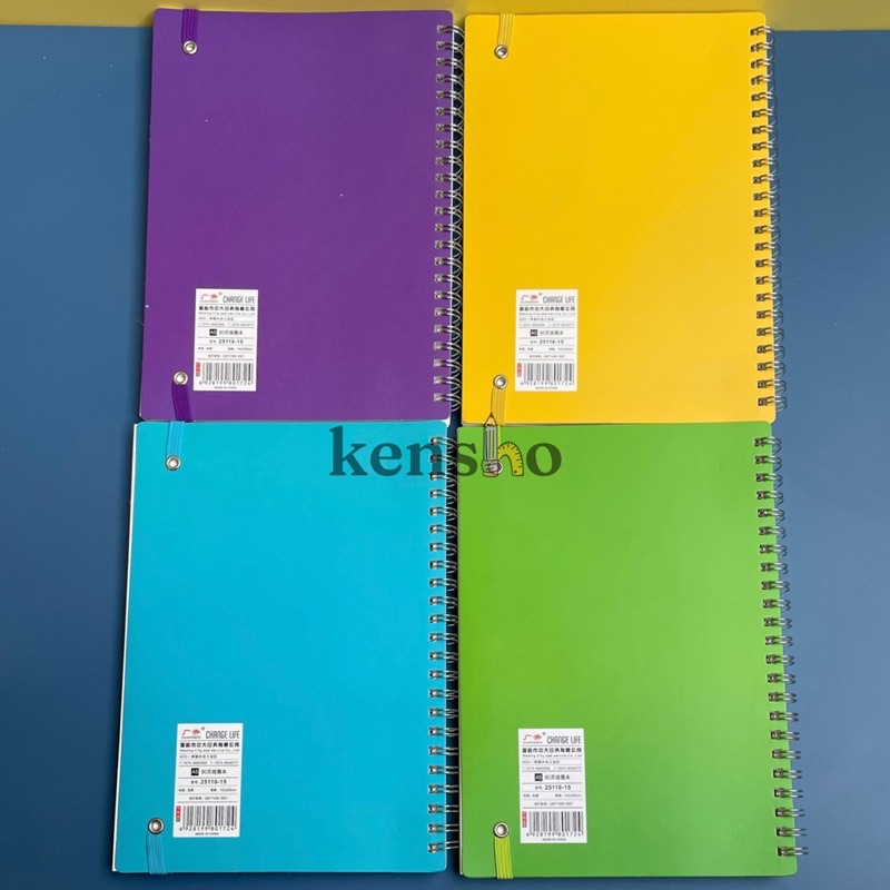 KENSHO Notebook Buku Catatan Spiral Colour A5 - 80 / Cover Polos