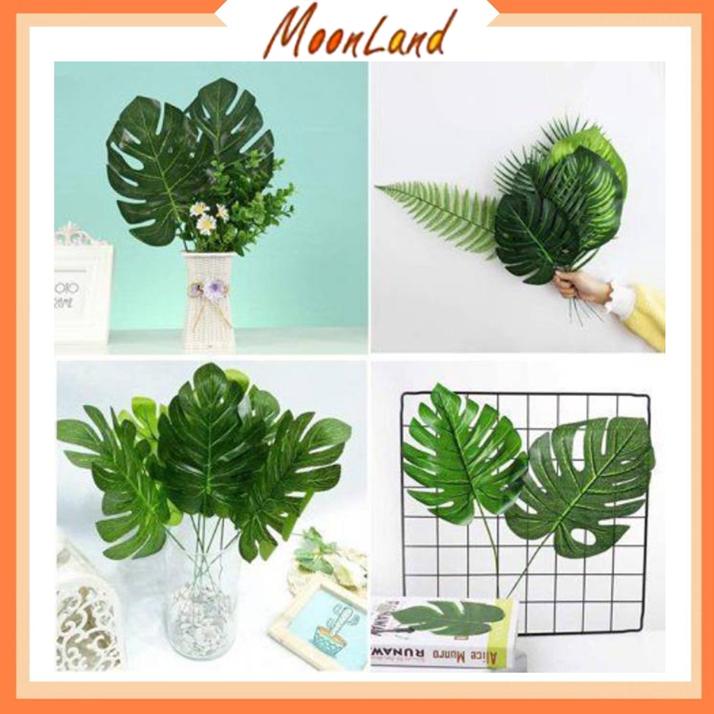 MoonLand Daun Monstera Palsu Plastik Philodendron Daun Artificial Skandinavian Hijang Minimalis Home KB18