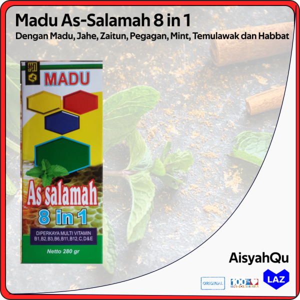 

[ 3 Botol @ 280 Ml ] Original Madu As-Salamah 8 in 1 Lebih Segar