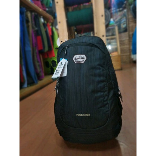 Tas backpack consina princeton raincover hitam carrier tas punggung outdoor outbound tas sekolah