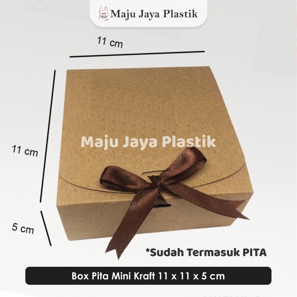 

Box pita kraft putih 11x11x5 kotak souvenir hijab kue hampers natal candy perhiasan cake box 10x10x5