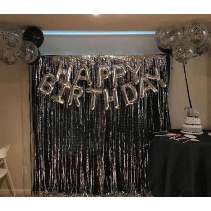 TIRAI ULANG TAHUN  HITAM /RUMBAI ULANG TAHUN HITAM