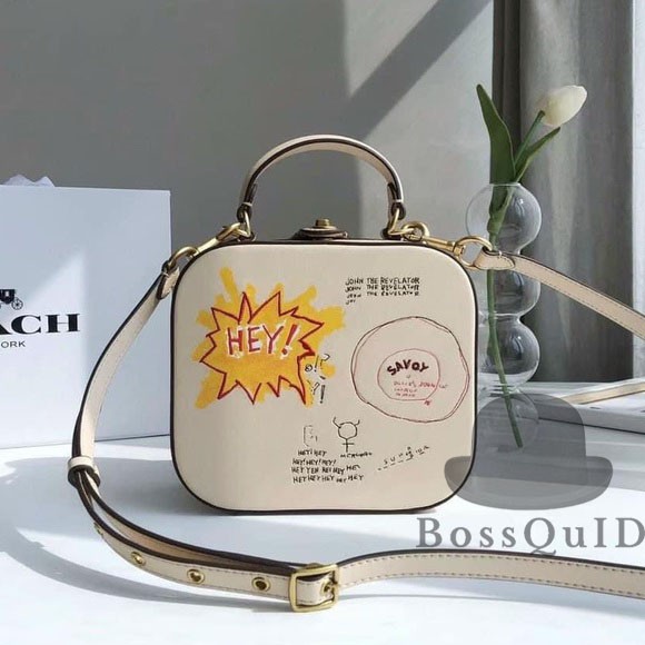Coach X Jean-Michel Basquiat Square Bag 18 Chalk