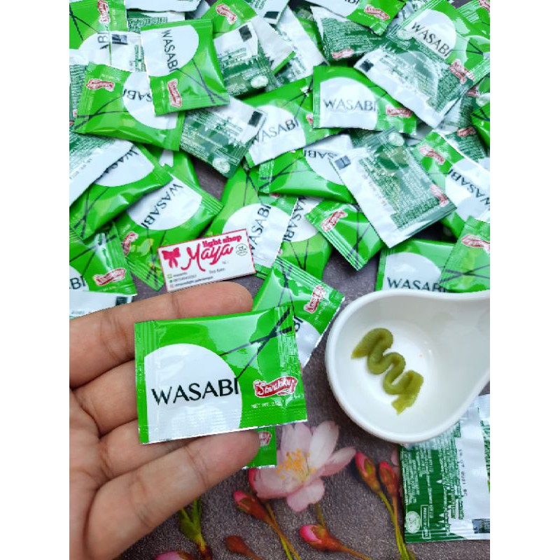 Wasabi 2gr soy sauce 5ml shoyu wasabi paste sachet kecap asin halal termurah original bahan sushi saset shoyu