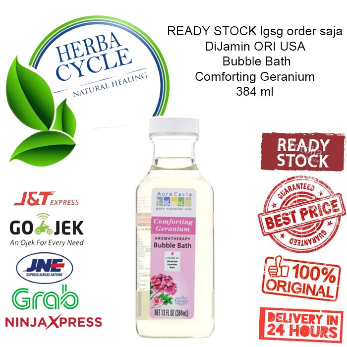 Aura Cacia Aromatherapy Bubble Bath Comforting Geranium 384 ml