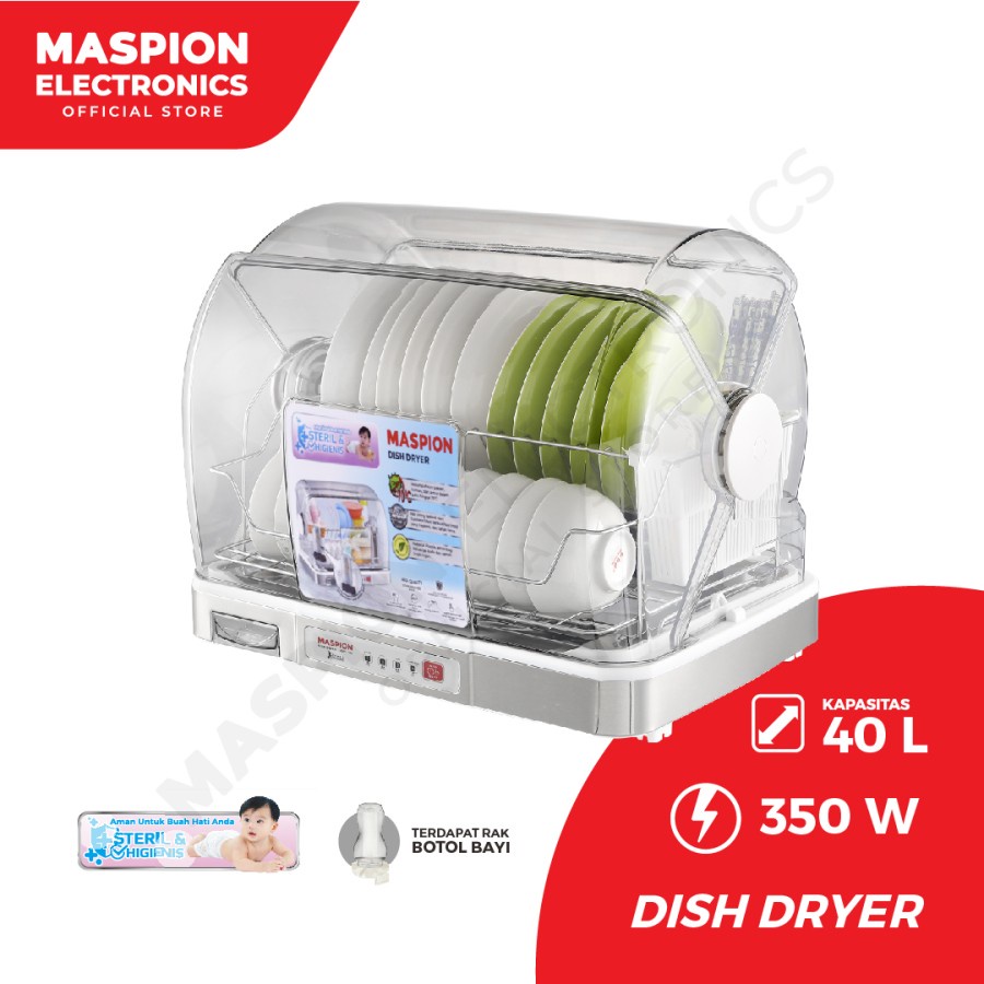 MASPION Dish Dryer MDD 400 / Pengering Piring Anti Bakteri - Garansi Resmi 1 Tahun