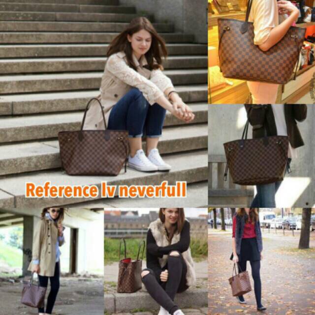 Neverfull Damier Kualitas Super tas batam import