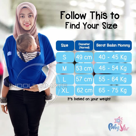 Gendongan Bayi Kaos / gendongan bayi kaos geos baby 2 in 1 BABY STAR / BRIGHT STAR gendongan kaos 2in1 BY-76