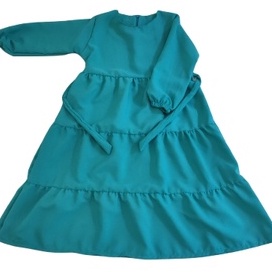 Gamis Anak Rempel Susun, rok 3 susun, gamis wolfis COD, untuk anak 2-4th