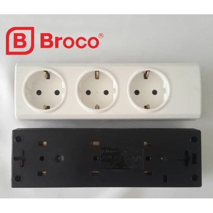 Broco 15330-55NCP Stop Kontak Arde OB Outbound 3 Lubang