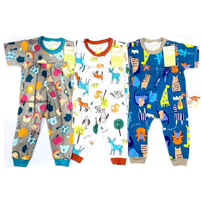 46 Velvet Junior - Madagaskar 3 Stel Setelan Baju Pendek + Celana Panjang - Xl