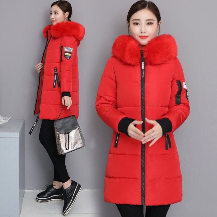 Jaket mantel bulu musim dingin wanita  Winter coat jacket women