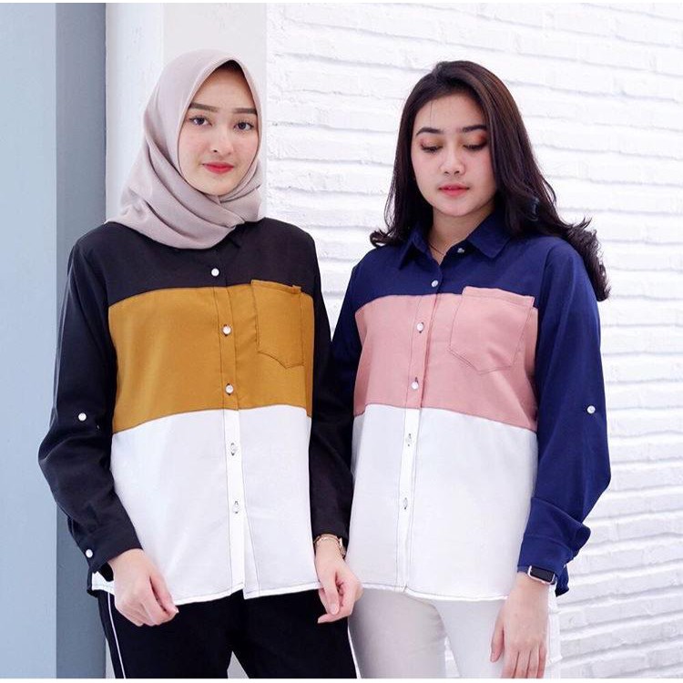 1KG MUAT 5PCS | CANDY TONE SHIRT / KEMEJA POLOS MOSCREPE / KEMEJA KANCING
