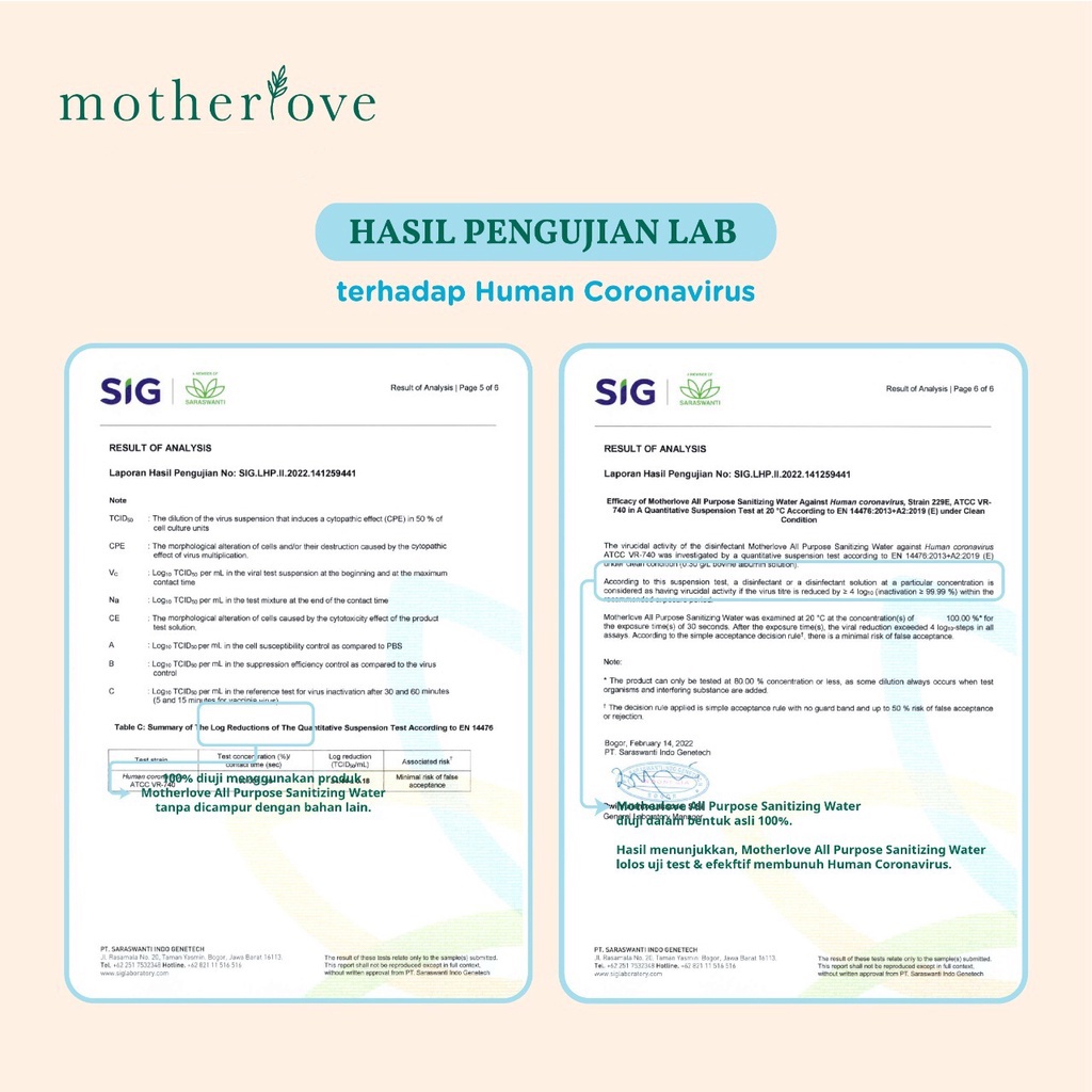 MOTHER LOVE ALL PURPOSE SANITIZING WATER 60ML